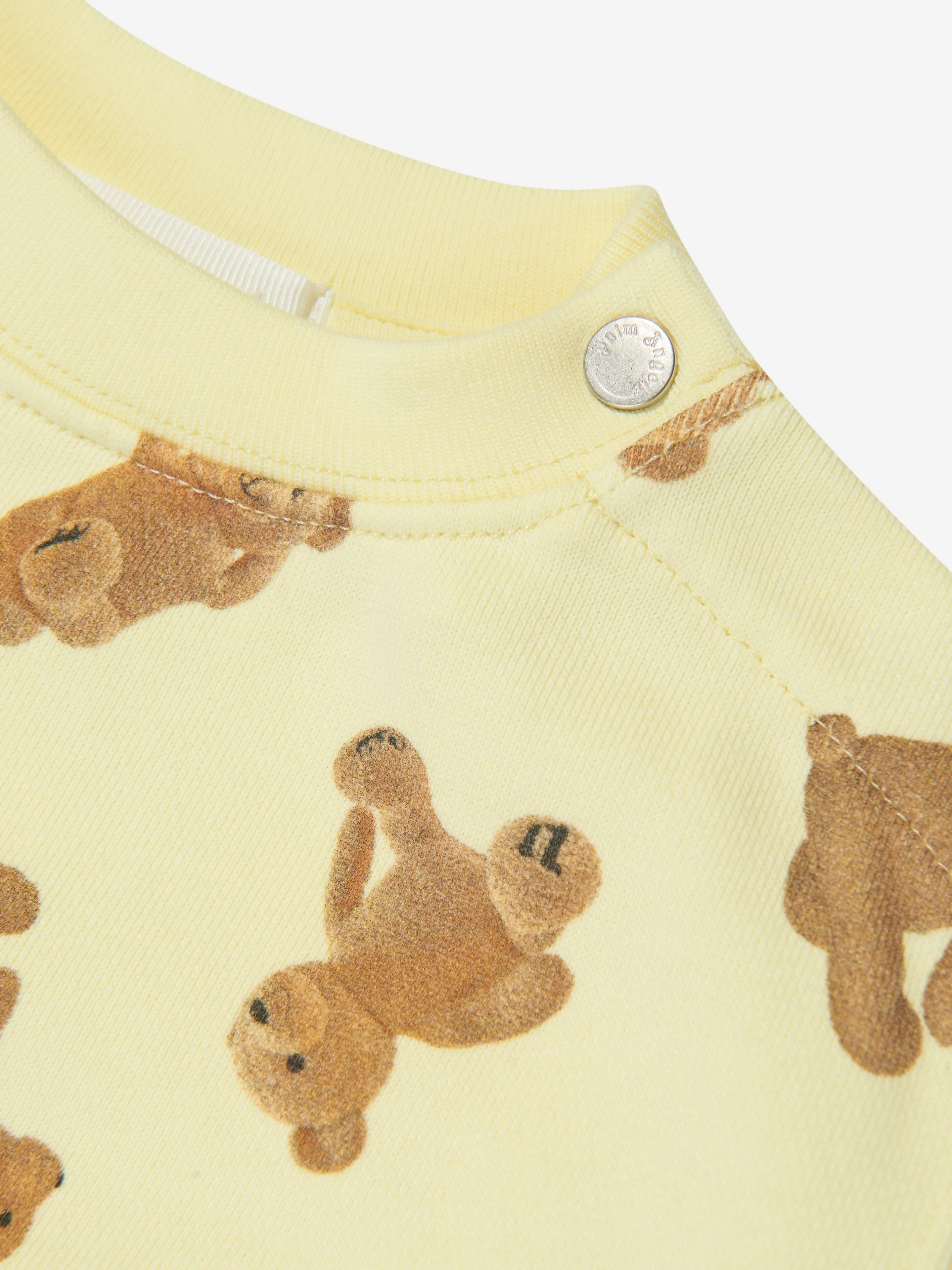 Palm Angels Baby AOP PA Bears Sweatshirt in Yellow