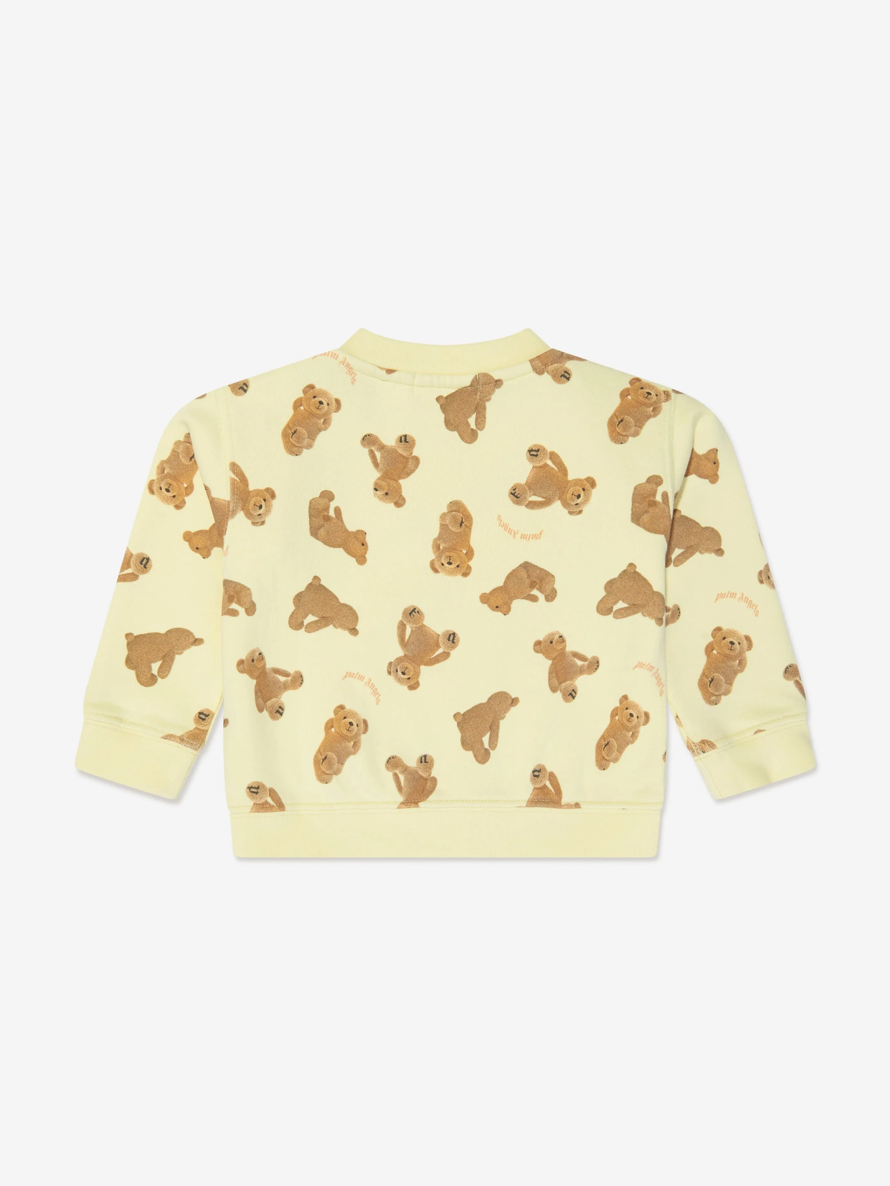 Palm Angels Baby AOP PA Bears Sweatshirt in Yellow