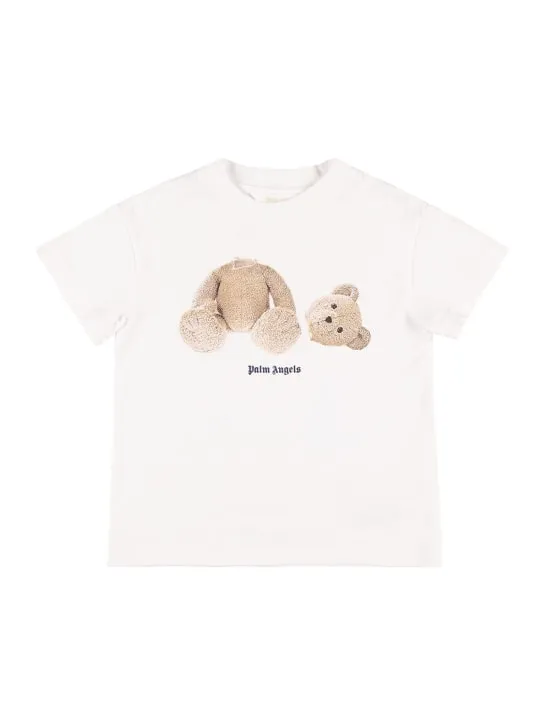 Palm Angels   Bear print cotton jersey t-shirt 