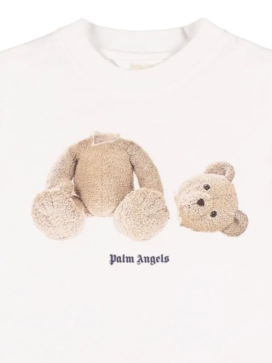 Palm Angels   Bear print cotton jersey t-shirt 