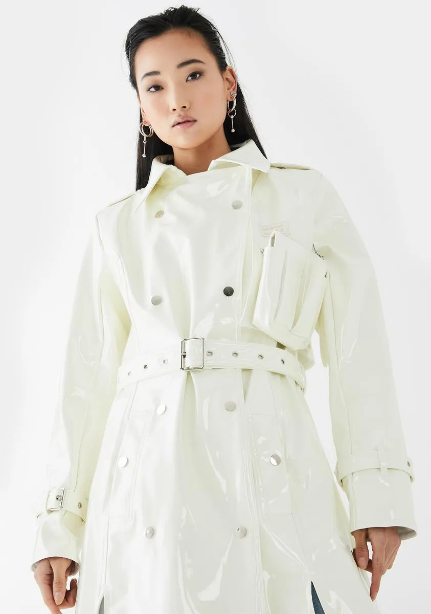 Patent Detachable Purse Trench Coat