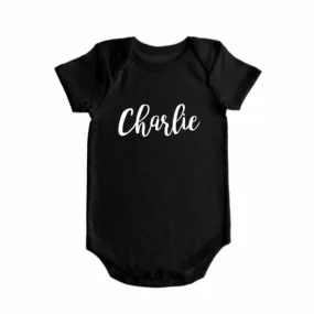 Personalized Name Bodysuit - BLACK