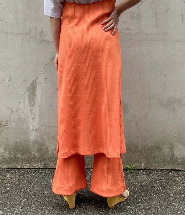 PHEENY/RANDOM RIB FLARED PANTS(ORANGE)