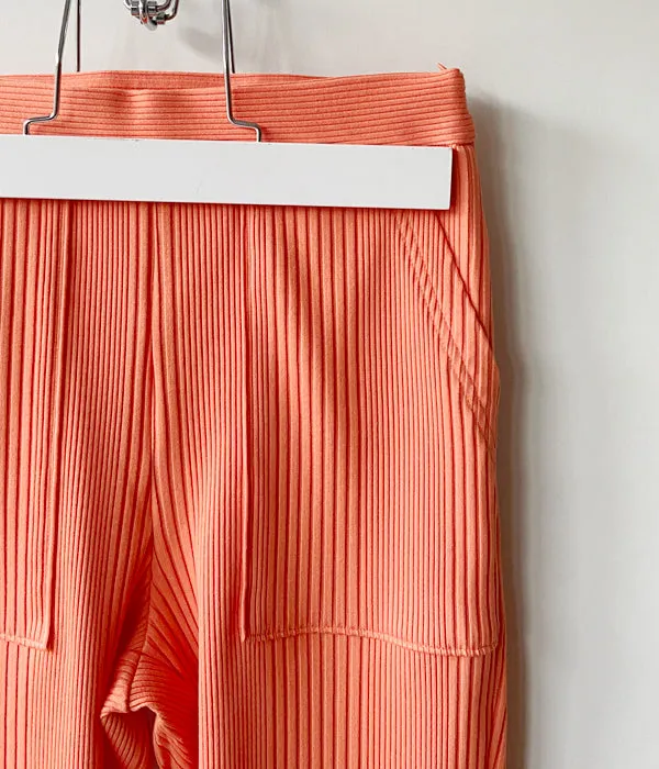 PHEENY/RANDOM RIB FLARED PANTS(ORANGE)