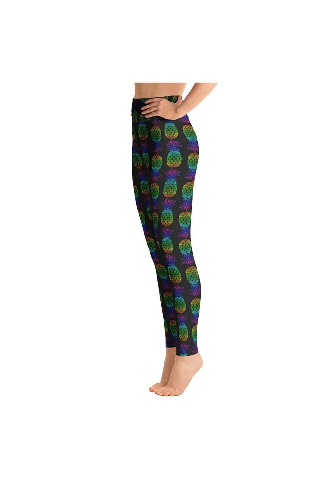 Pineapple Rainbow Yoga Leggings