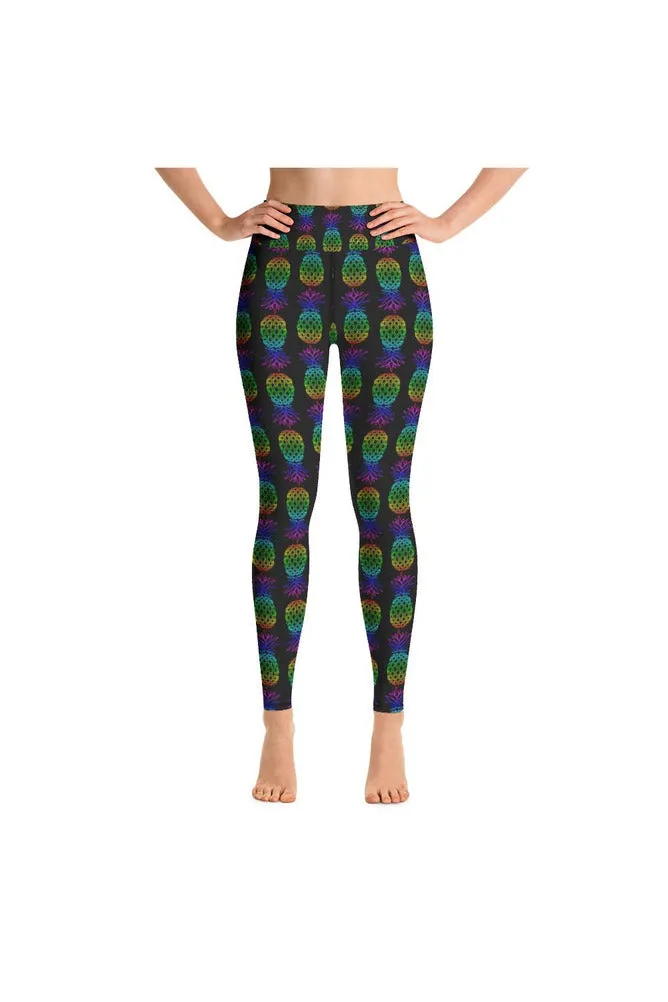 Pineapple Rainbow Yoga Leggings