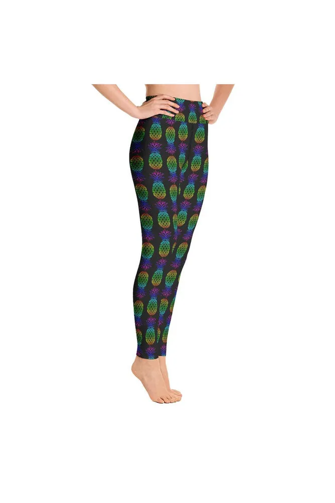 Pineapple Rainbow Yoga Leggings