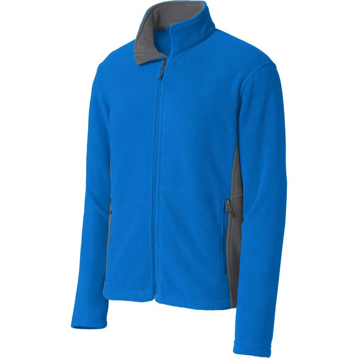 Port Authority Men's Skydiver Blue/Battleship Grey Colorblock Value Fleece Jacket