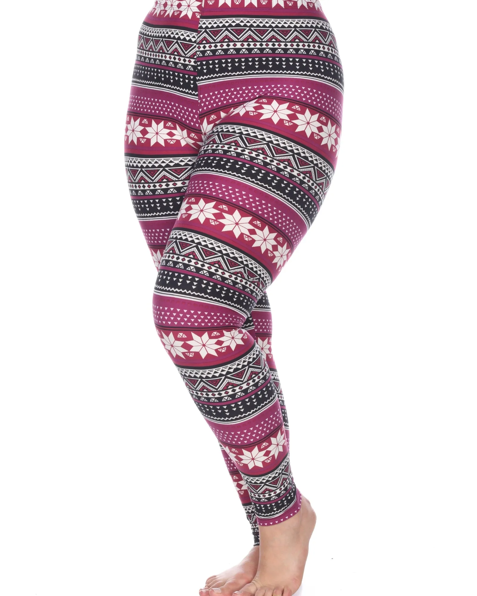 Printed Leggings | Burgundy