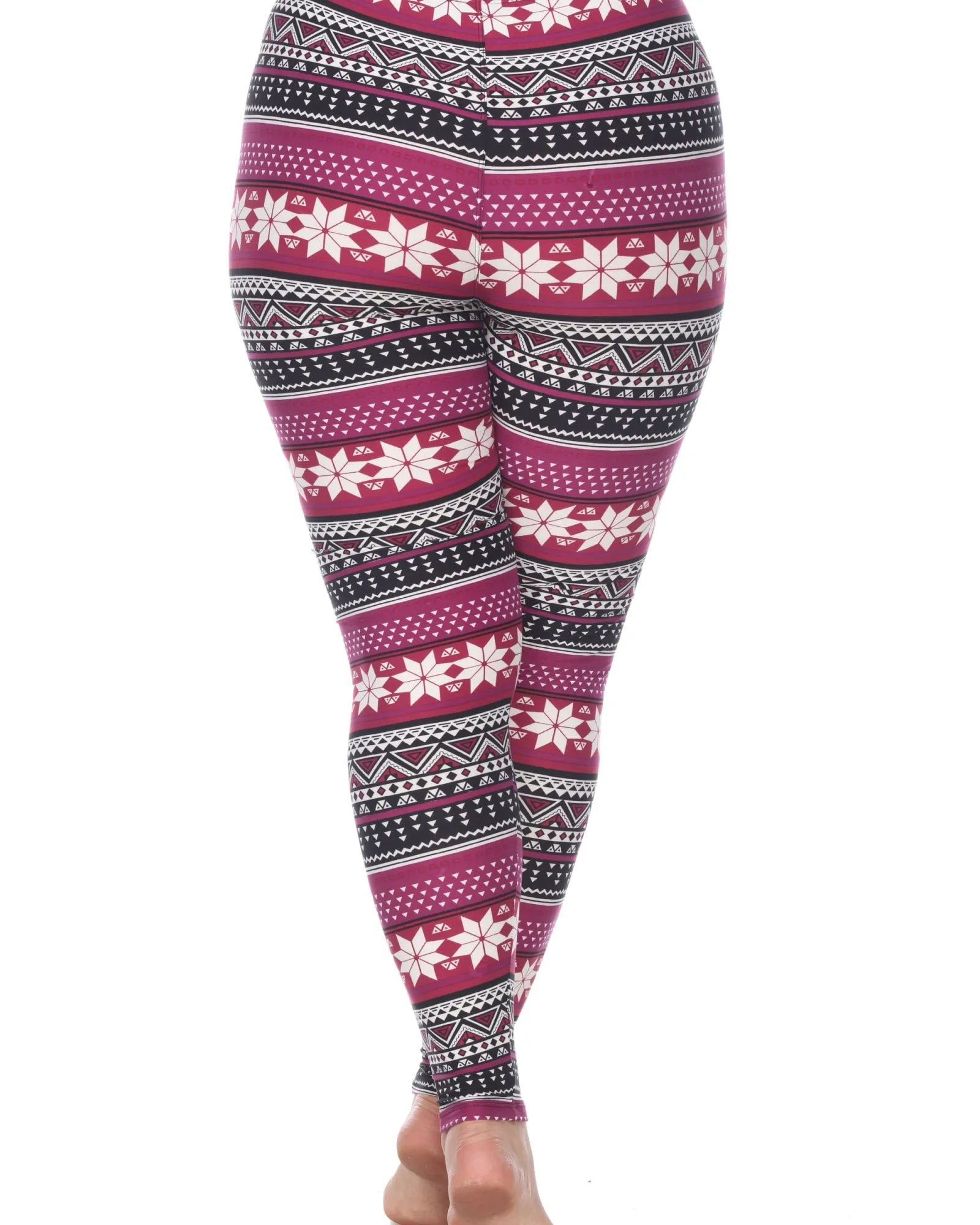 Printed Leggings | Burgundy