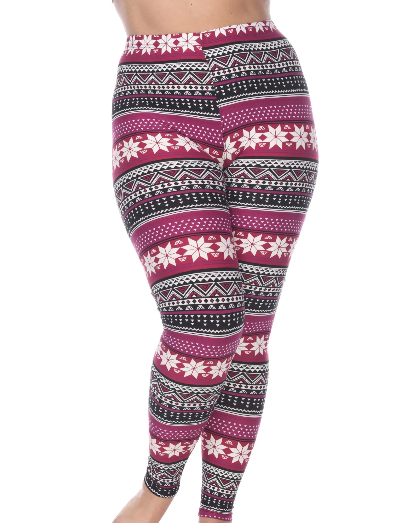 Printed Leggings | Burgundy