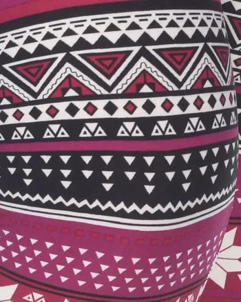 Printed Leggings | Burgundy