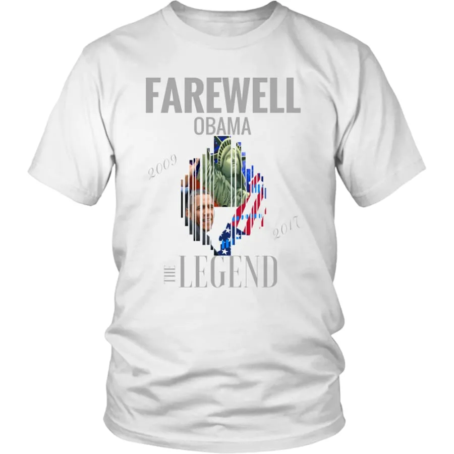 "Farewell Obama - The Legend" Shirt Mens Womens| Inspirational T shirts (12 Colors)