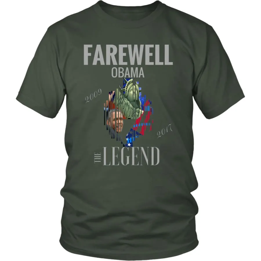 "Farewell Obama - The Legend" Shirt Mens Womens| Inspirational T shirts (12 Colors)