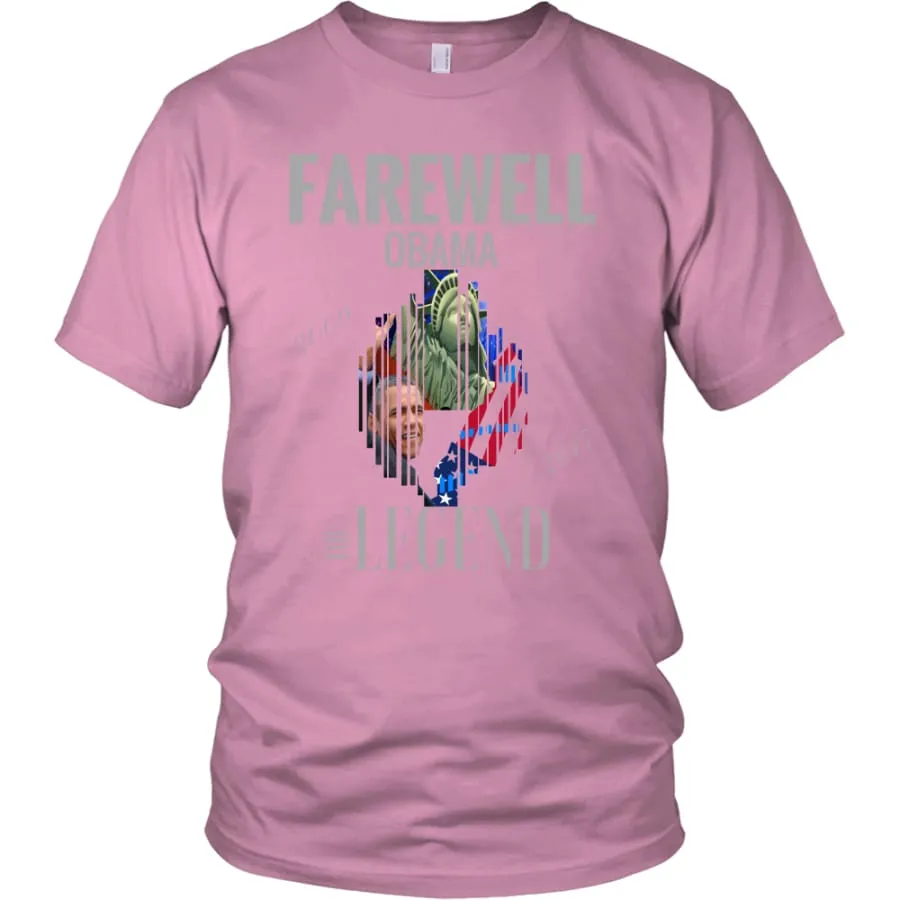 "Farewell Obama - The Legend" Shirt Mens Womens| Inspirational T shirts (12 Colors)