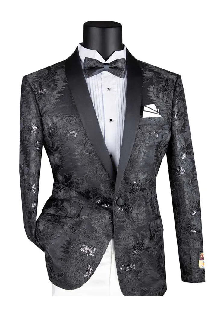 "Komodo" Black Tuxedo Jacket (Separates)