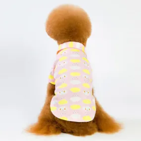 Rainy And Happy Cloud Pattern Print Small Dog Shirt