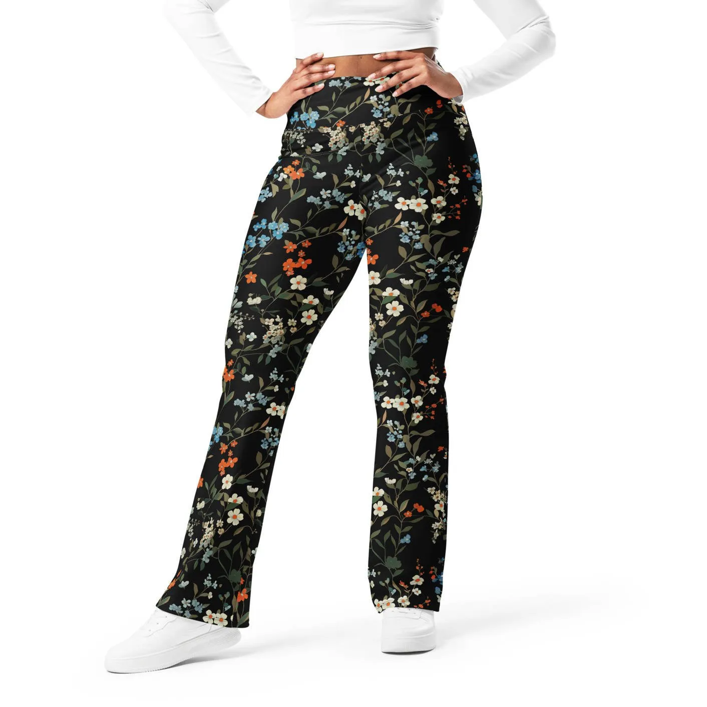 Recycled Flare leggings - Groovy Garden