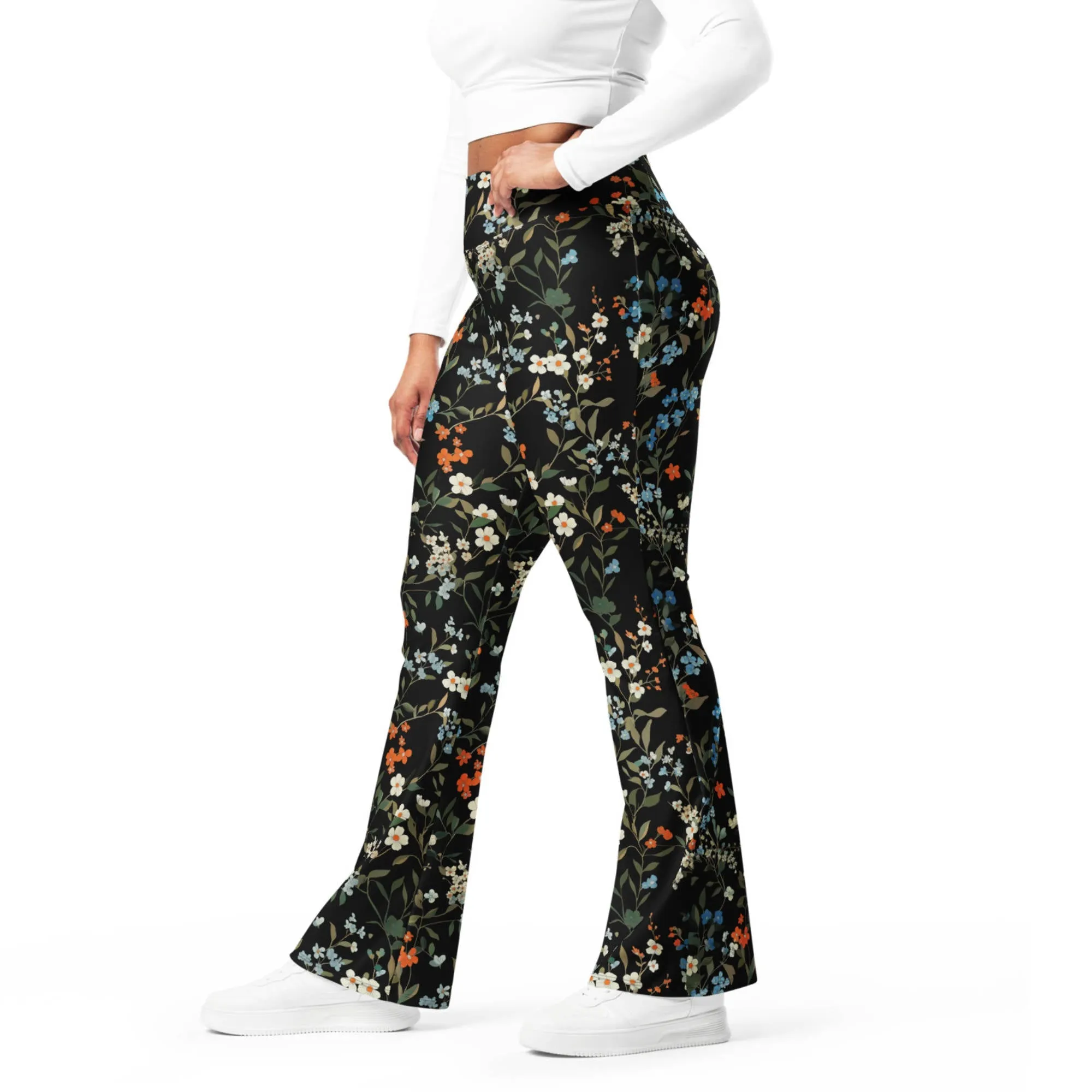 Recycled Flare leggings - Groovy Garden