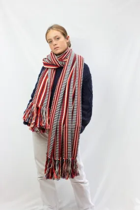 Red & Blue Long Island Large Scarf