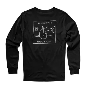 RESPECT THE FOOD CHAIN L/S - BLACK