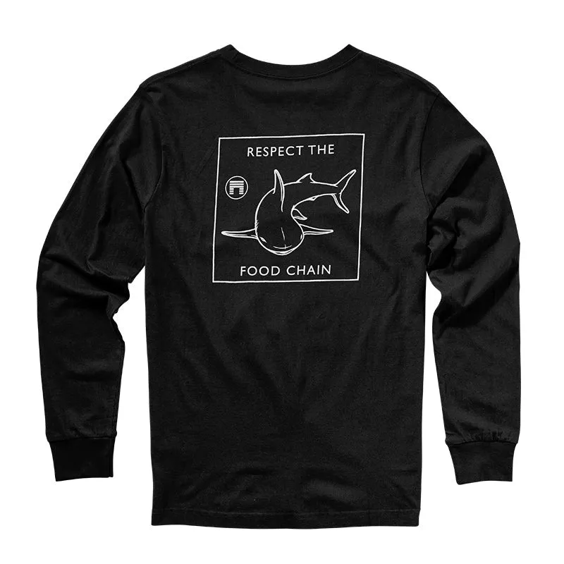 RESPECT THE FOOD CHAIN L/S - BLACK