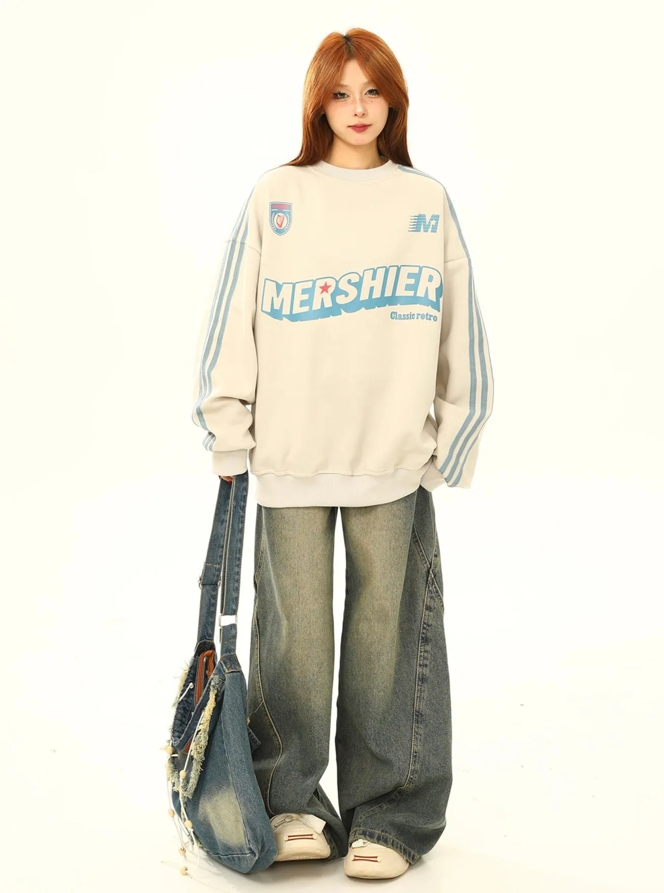 Retro-Style Oversized Sweatshirt