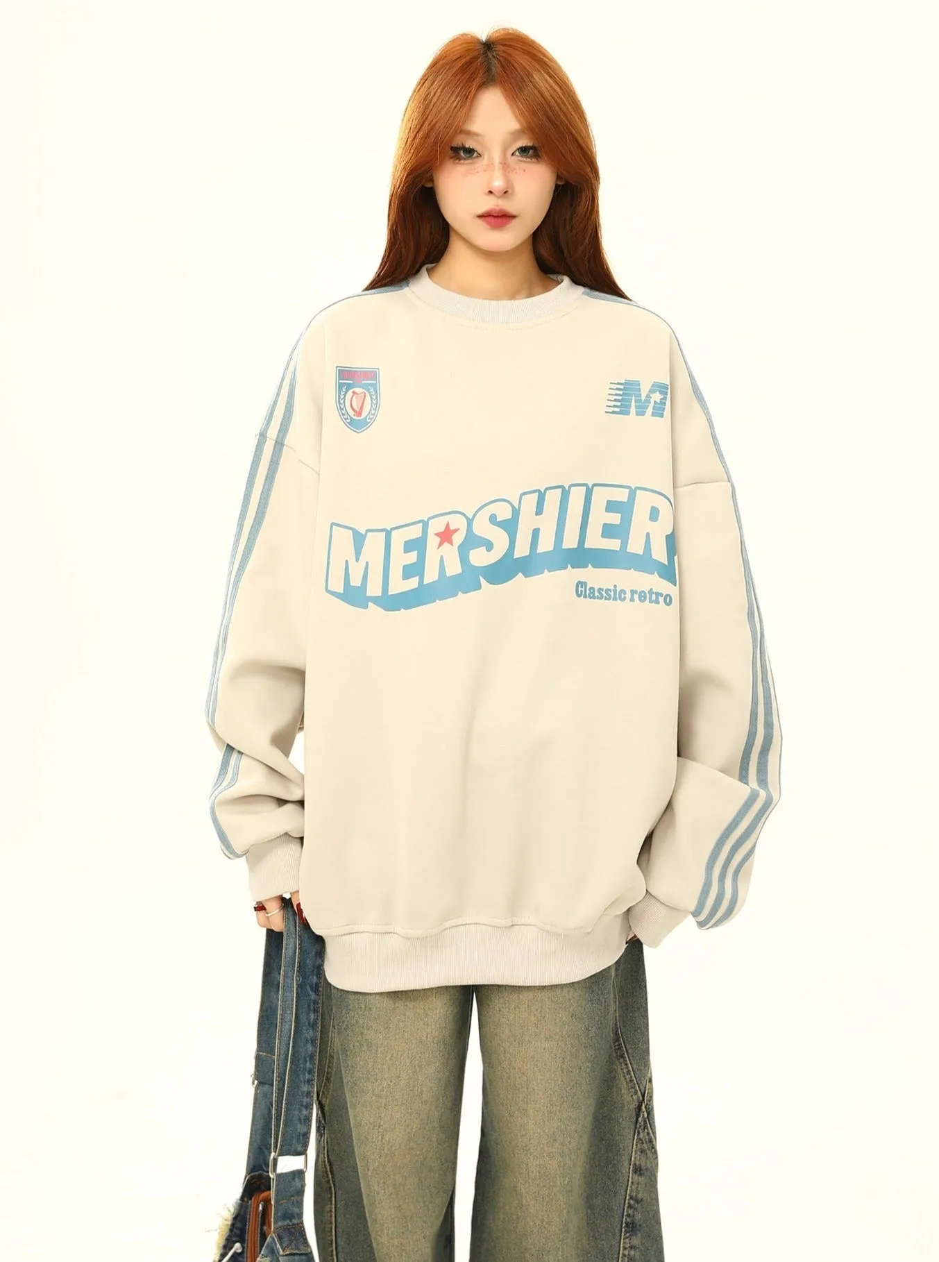 Retro-Style Oversized Sweatshirt