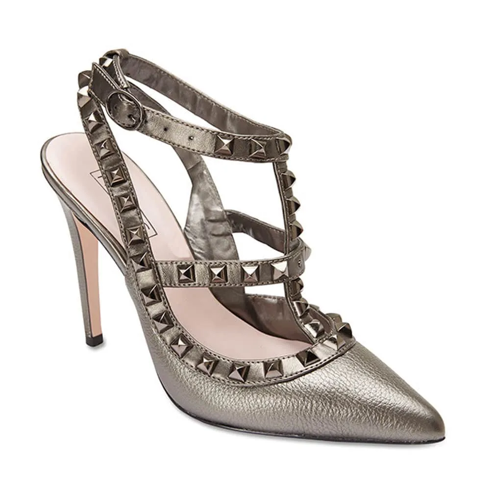 Saint Heel in Pewter Leather