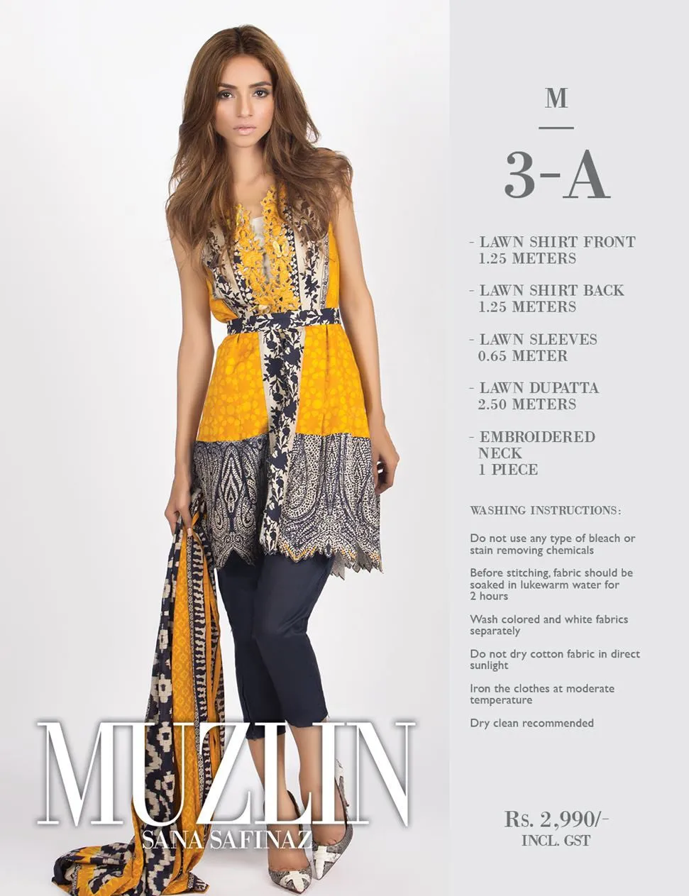 Sana Safinaz Muzlin Lawn Collection – M1-03A