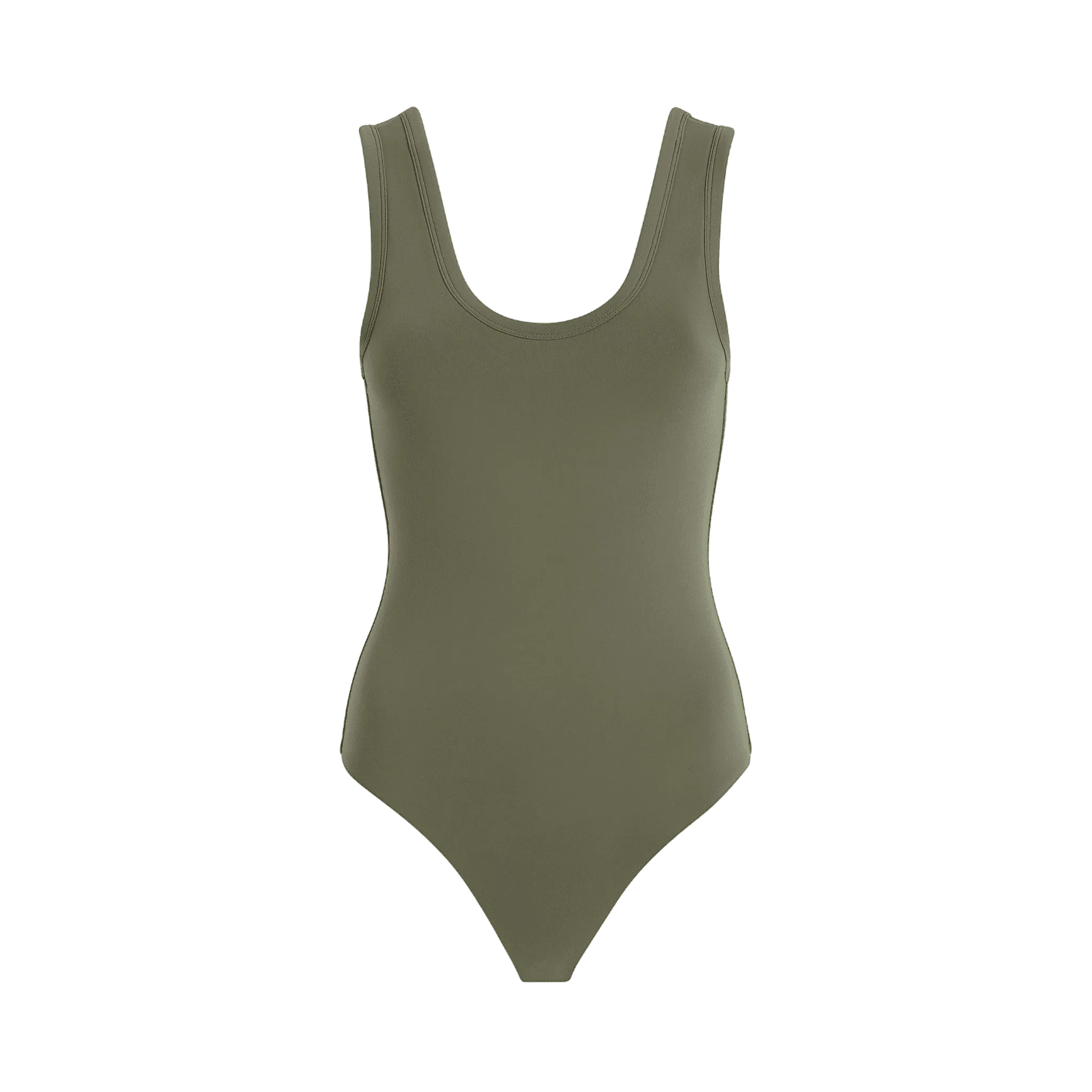 Seamless Scoop Tank Bodysuit | Olive