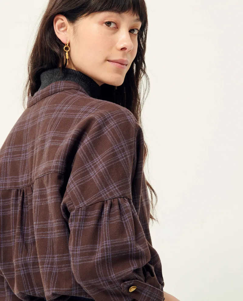 Sessun Colombella Chocolila Brown Checked Shirt