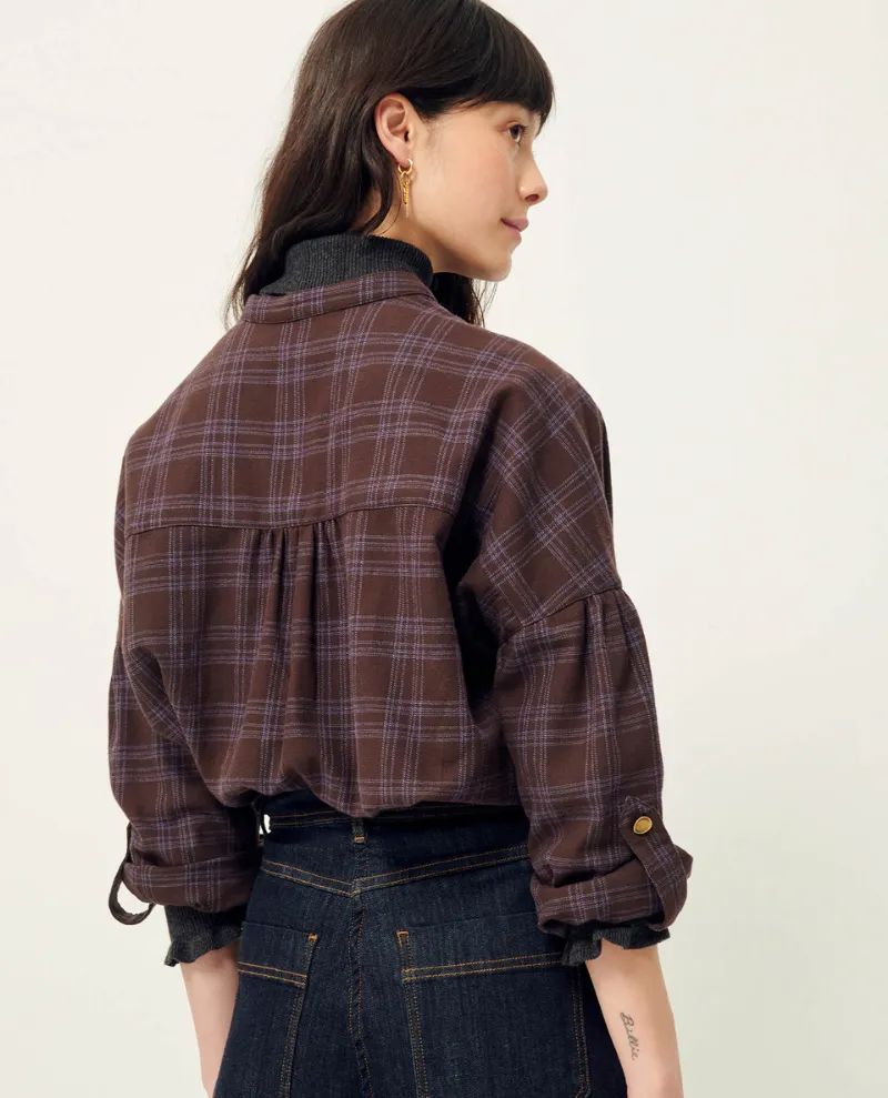 Sessun Colombella Chocolila Brown Checked Shirt