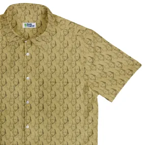 Shakespeare Tan Monochrome Button Up Shirt