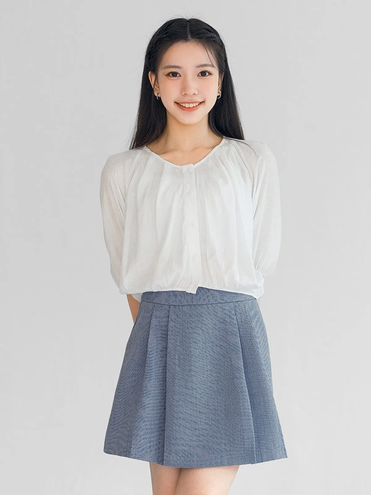 Simea Pleated Mini Skirt*