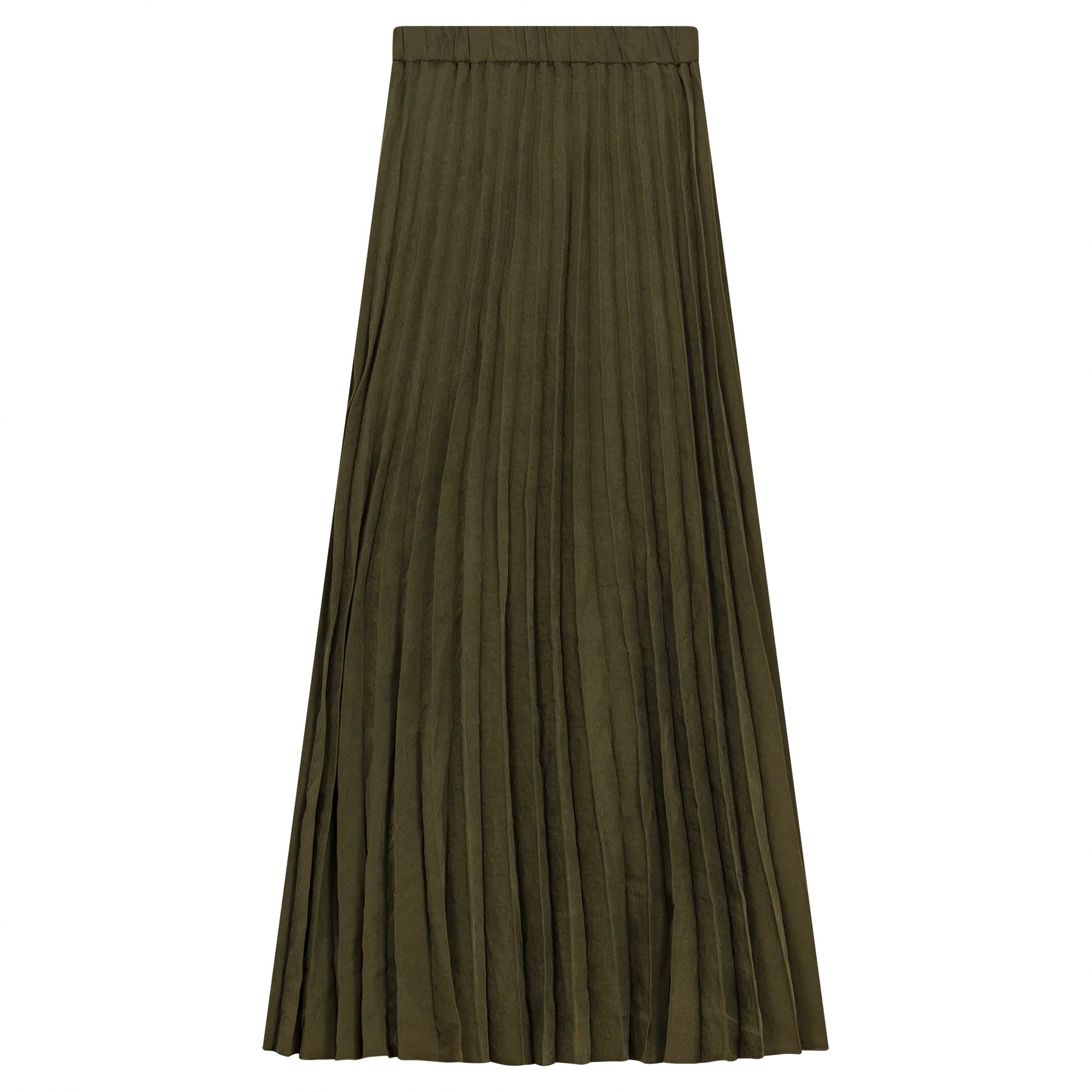 skirt midi pleated - olive