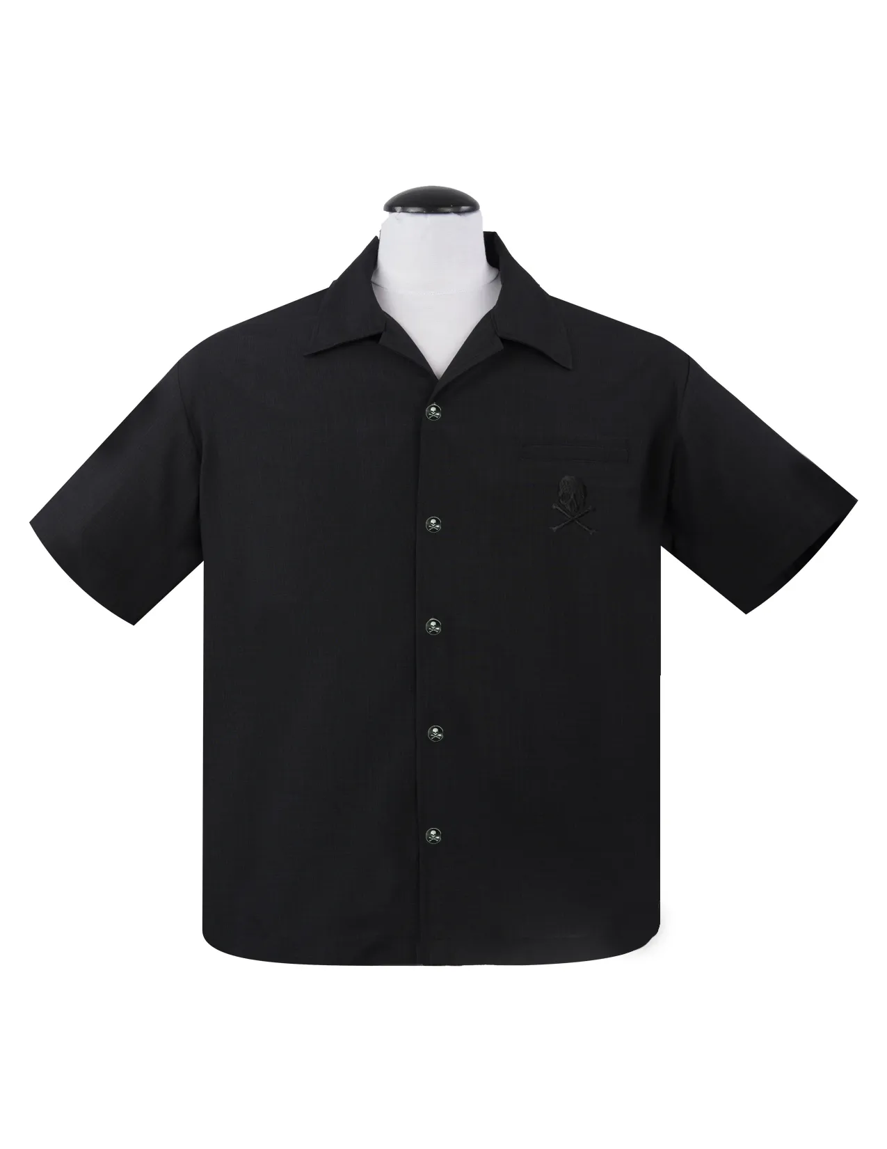 Skull Button Bowling Shirt