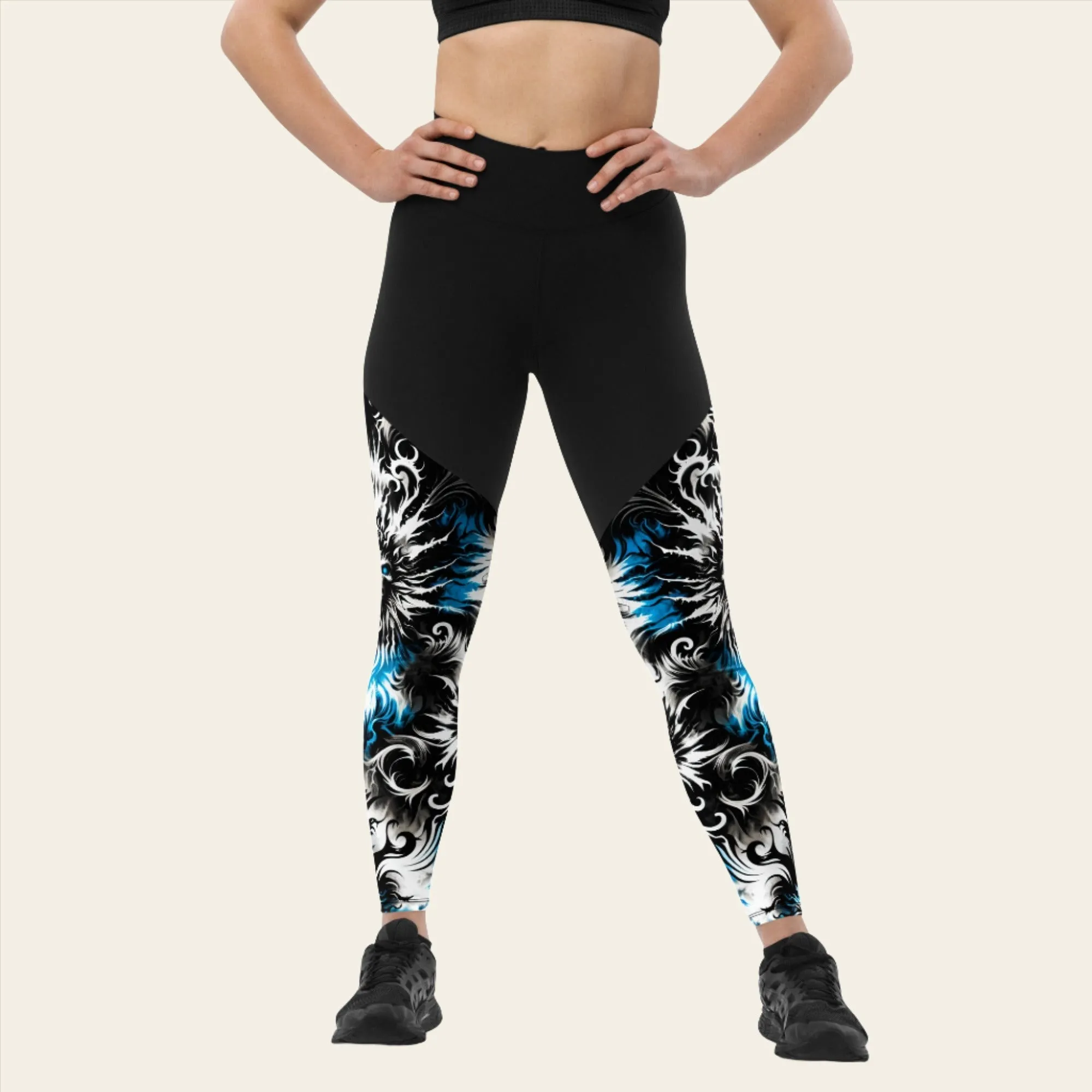 Sports Leggings Ghostly Glimmer