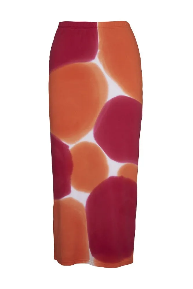 Stam Pencil Skirt Orange/Hot Pink