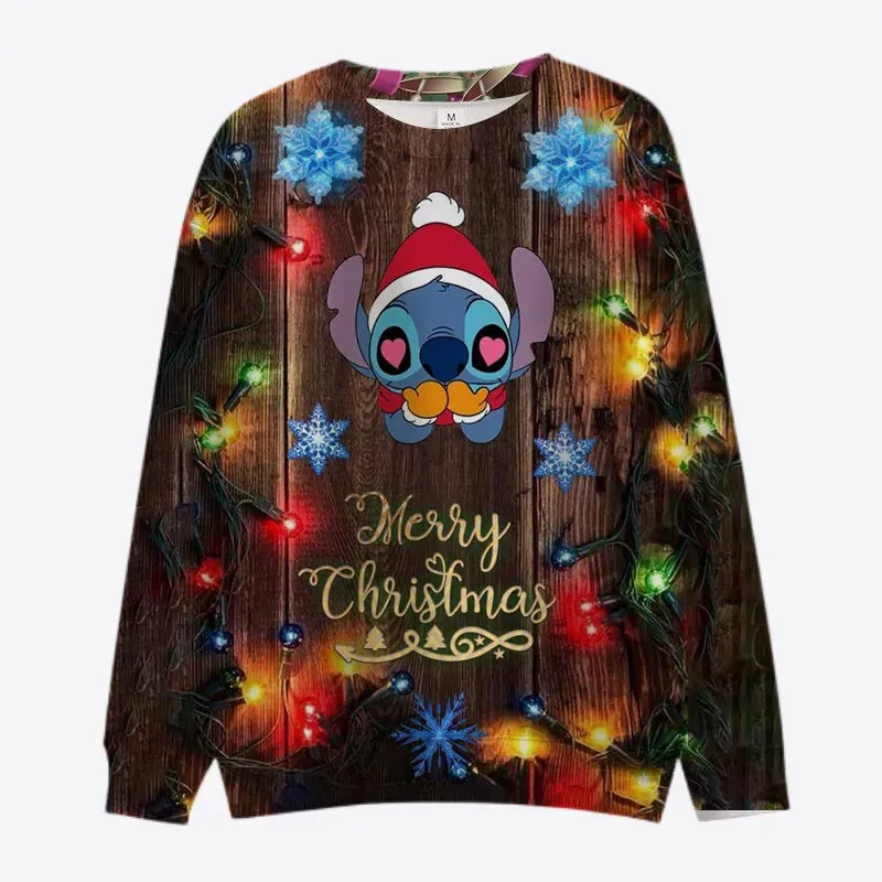 Stitch And Mickey Minnie Christmas Sweatshirt