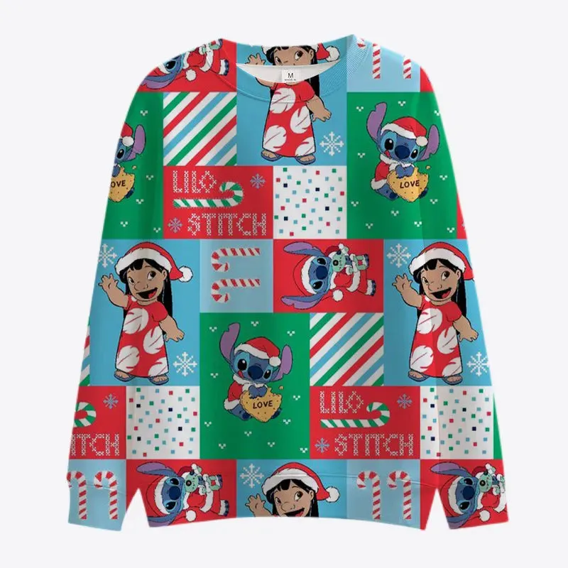 Stitch And Mickey Minnie Christmas Sweatshirt