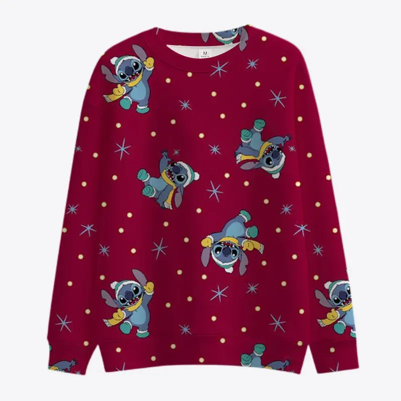 Stitch And Mickey Minnie Christmas Sweatshirt