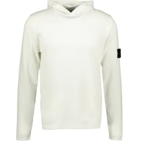 Stone Island Hooded Knit Sweatshirt White