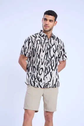 Summer Shirt Monochrome Waves