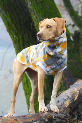 The Dusty Gold Plaid Dog Sweater