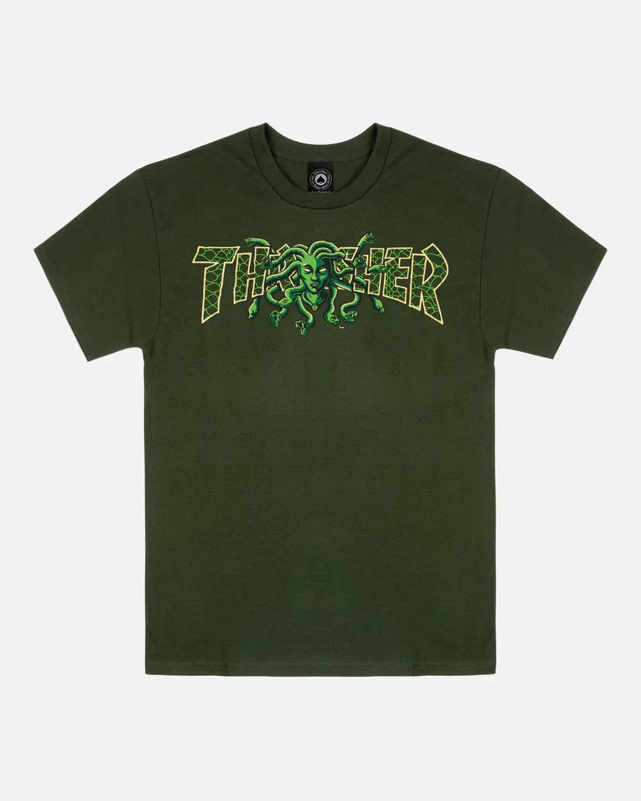 Thrasher Medusa shirt-(forest green)