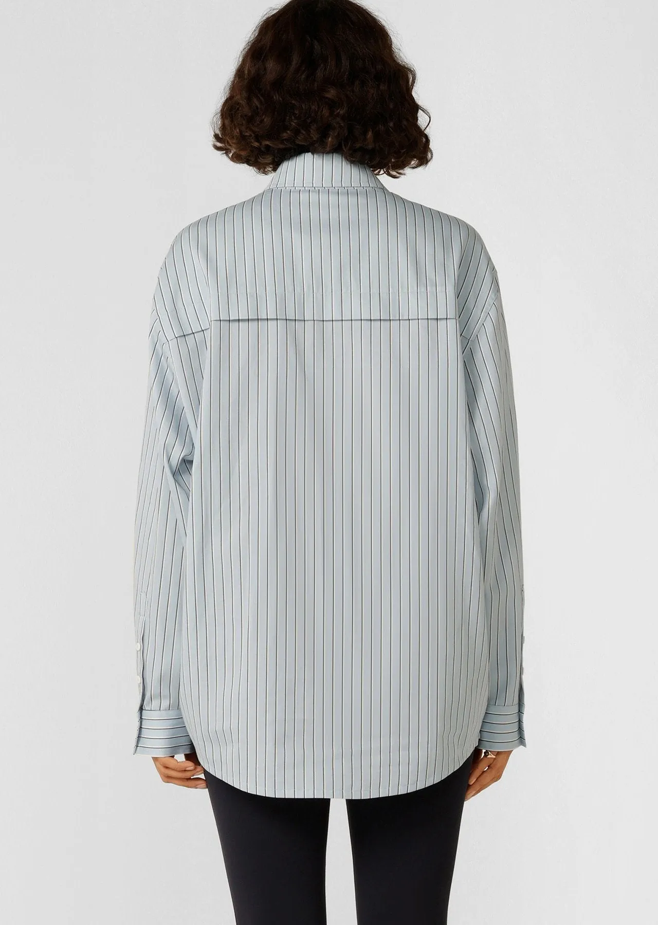 Tie Back Shirt | Glacier Blue Stripe