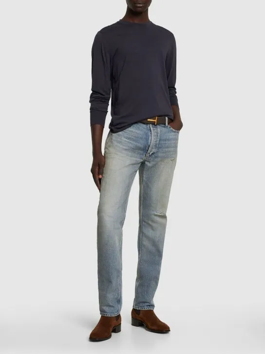 Tom Ford   Lyocell &amp; cotton crewneck t-shirt 