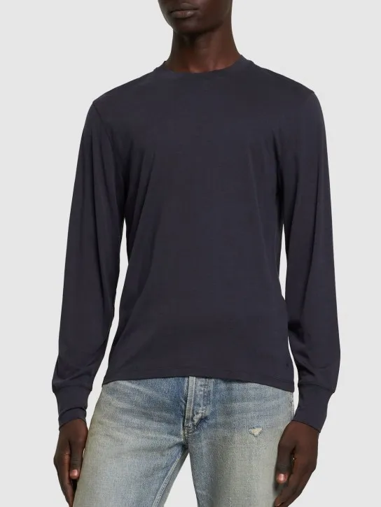 Tom Ford   Lyocell &amp; cotton crewneck t-shirt 