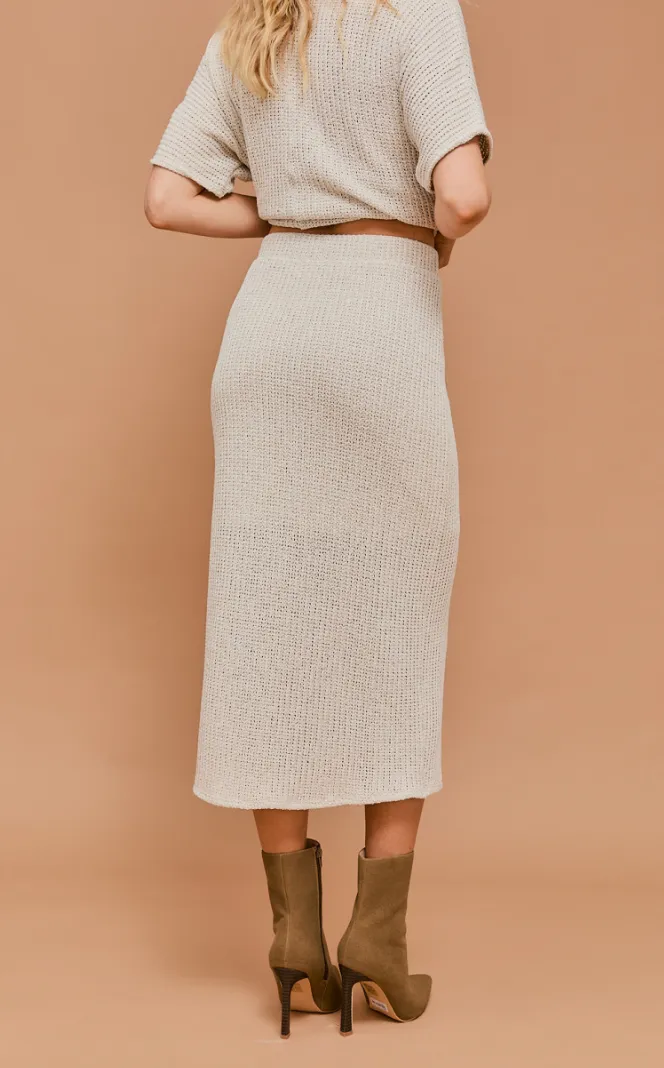 Turtleneck & Midi Skirt Set of 2